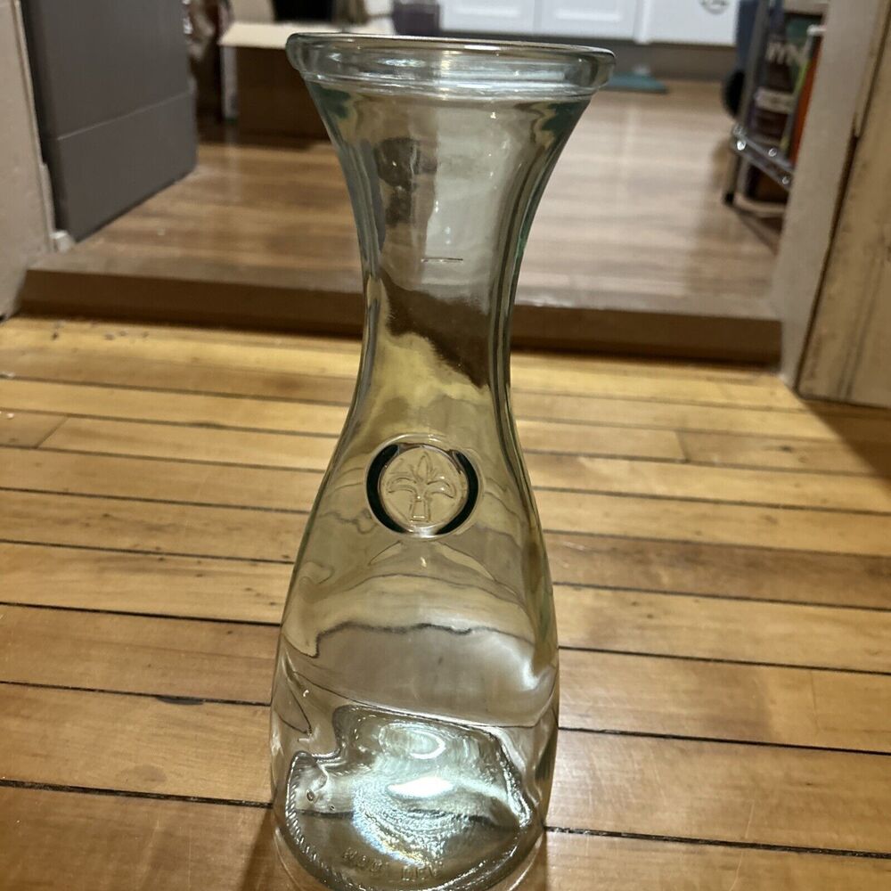 Vintage Italian Decanter Tinted Glass Carafe 11" tall Made in Italy A4 1000 ml